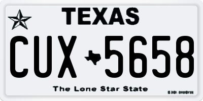 TX license plate CUX5658