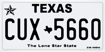 TX license plate CUX5660
