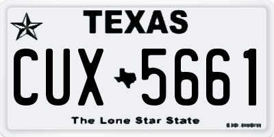TX license plate CUX5661