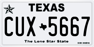 TX license plate CUX5667
