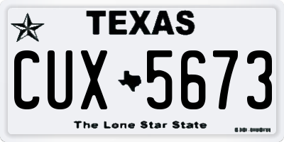 TX license plate CUX5673