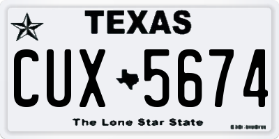 TX license plate CUX5674