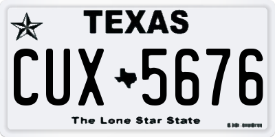 TX license plate CUX5676