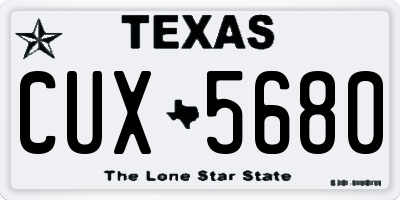 TX license plate CUX5680