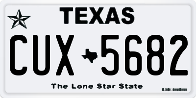 TX license plate CUX5682