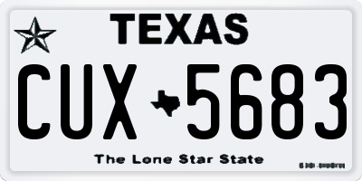 TX license plate CUX5683