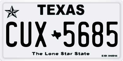TX license plate CUX5685