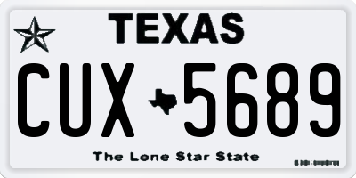 TX license plate CUX5689