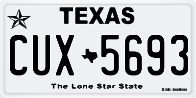 TX license plate CUX5693