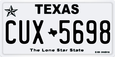 TX license plate CUX5698