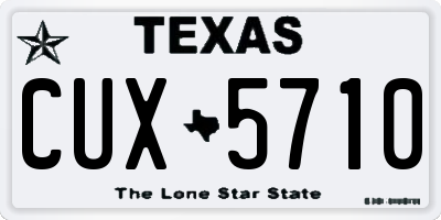 TX license plate CUX5710