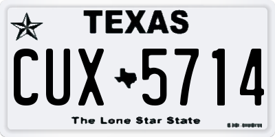 TX license plate CUX5714
