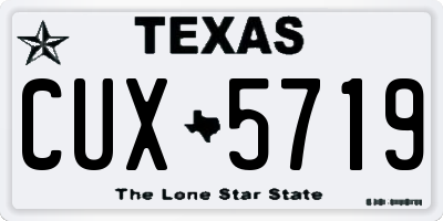 TX license plate CUX5719