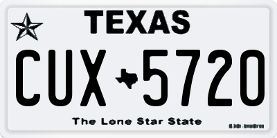 TX license plate CUX5720