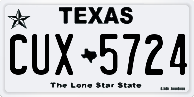 TX license plate CUX5724
