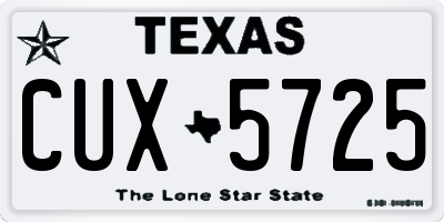 TX license plate CUX5725
