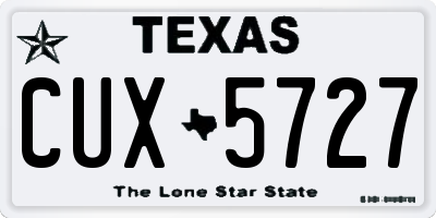 TX license plate CUX5727