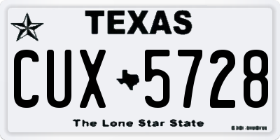 TX license plate CUX5728