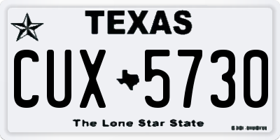 TX license plate CUX5730