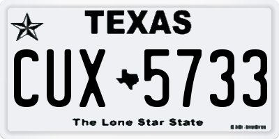 TX license plate CUX5733