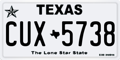 TX license plate CUX5738