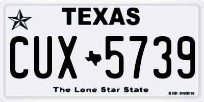 TX license plate CUX5739