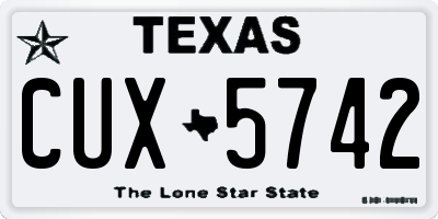TX license plate CUX5742