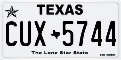 TX license plate CUX5744