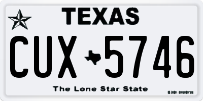 TX license plate CUX5746