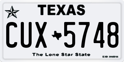 TX license plate CUX5748