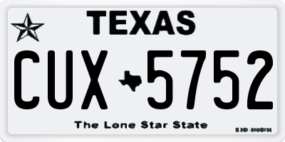 TX license plate CUX5752