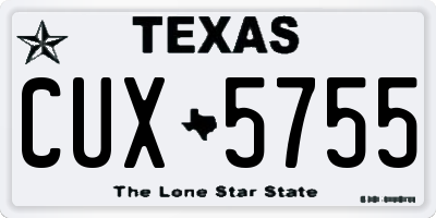 TX license plate CUX5755