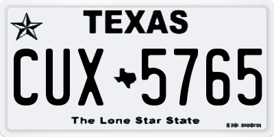 TX license plate CUX5765