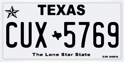 TX license plate CUX5769