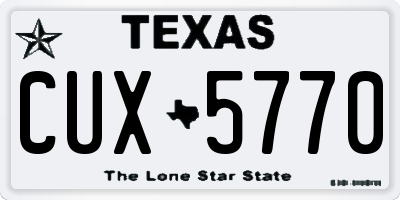 TX license plate CUX5770