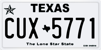 TX license plate CUX5771