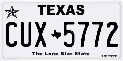 TX license plate CUX5772