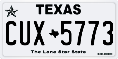 TX license plate CUX5773