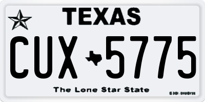 TX license plate CUX5775