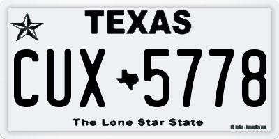 TX license plate CUX5778