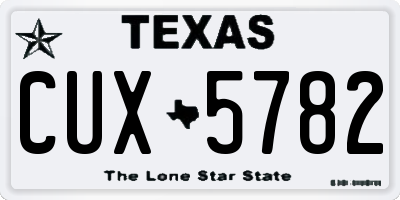 TX license plate CUX5782