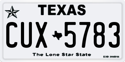 TX license plate CUX5783