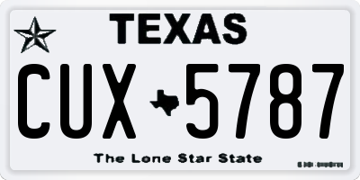 TX license plate CUX5787