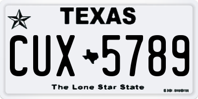 TX license plate CUX5789