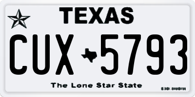 TX license plate CUX5793