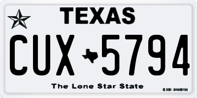 TX license plate CUX5794