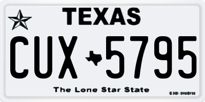 TX license plate CUX5795