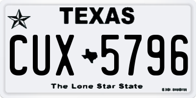TX license plate CUX5796
