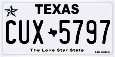TX license plate CUX5797