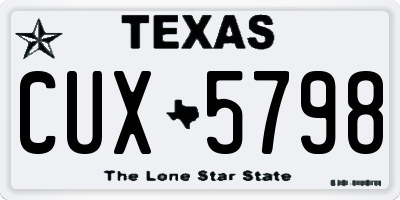 TX license plate CUX5798